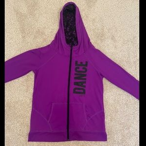 Purple and black justice hoodie